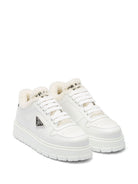 Prada Triangle-Plaque Low-Top Sneakers