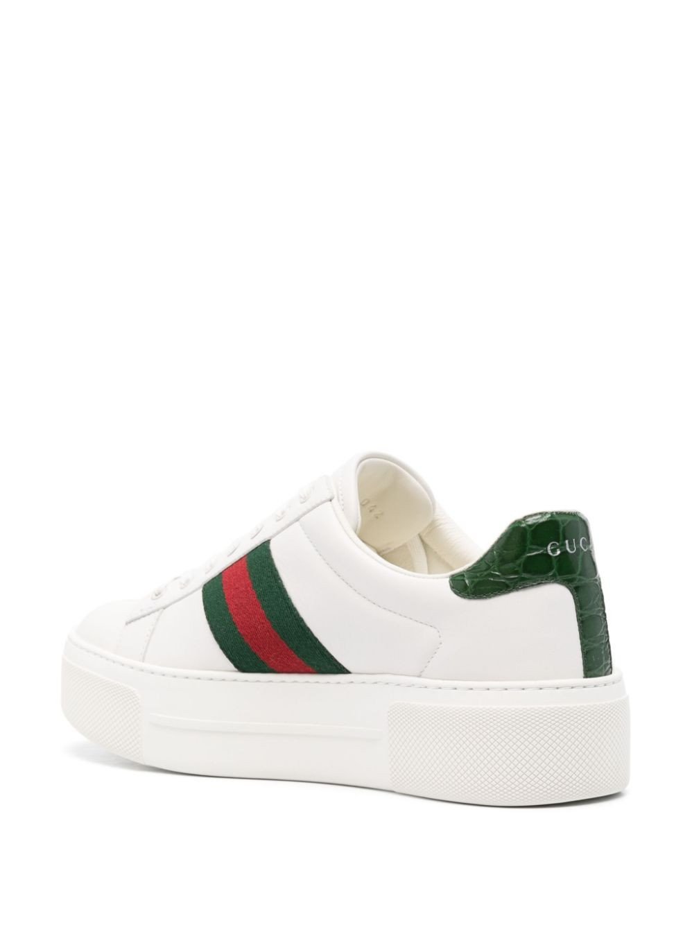 Wms Gucci Ace Leather Sneakers
