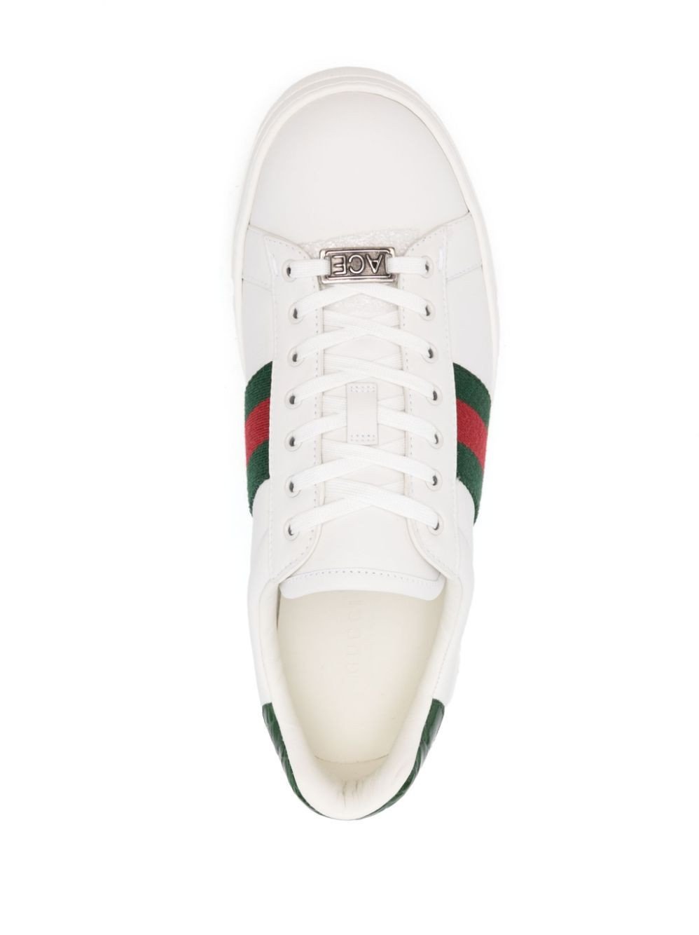 Wms Gucci Ace Leather Sneakers
