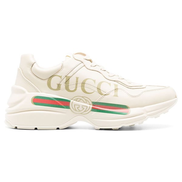 Wms Gucci Rhyton Leather Sneakers