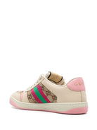 Wms Gucci Screener Panelled Sneakers With Crystals