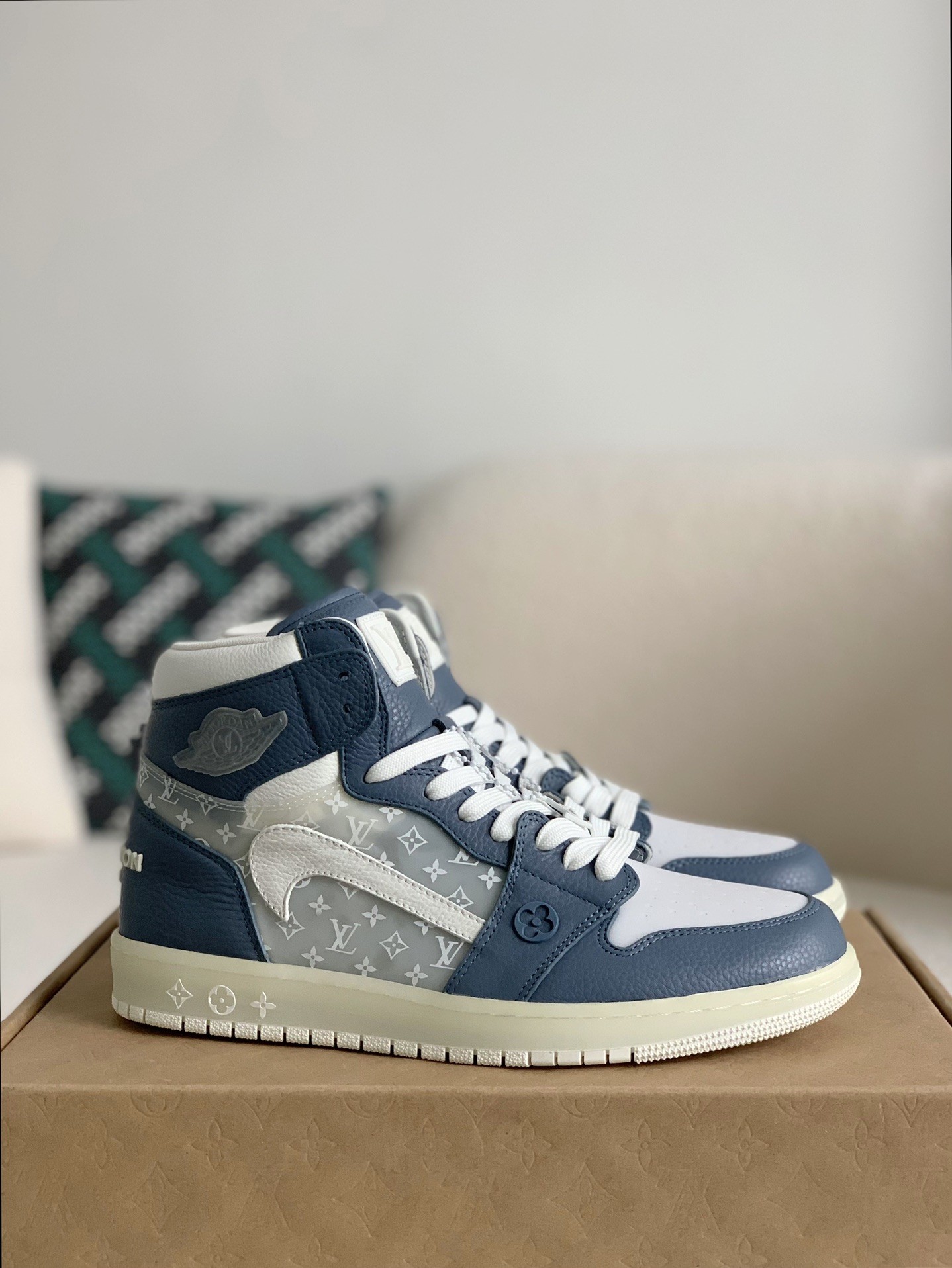 Nike Air Jordan 1 x LV - Slate Blue Edition - Image 2
