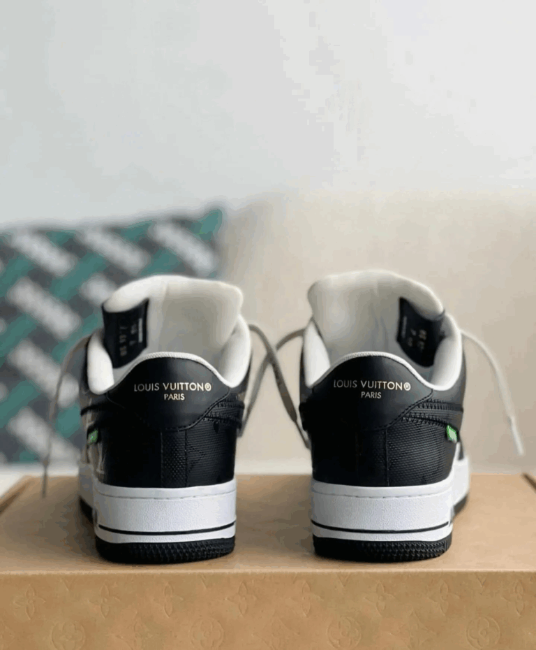 Louis Vuitton x Nike Air Force 1 Low ‘Virgil Abloh – Black/White’ - Image 4