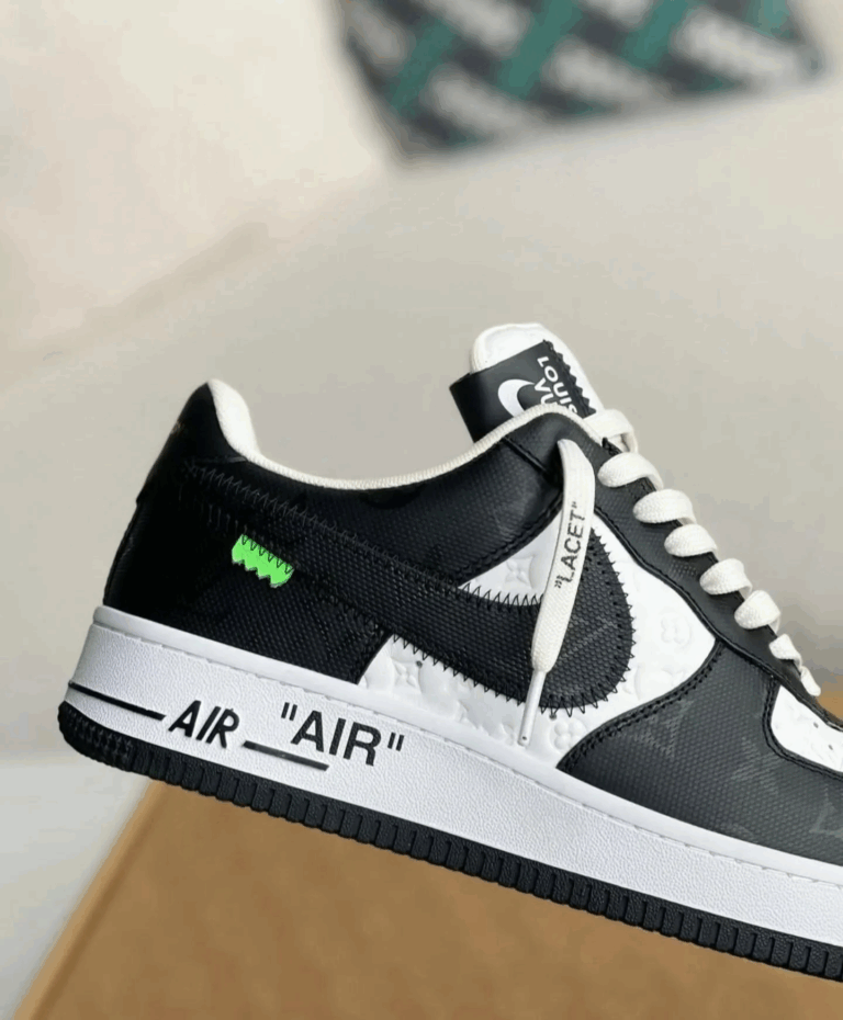 Louis Vuitton x Nike Air Force 1 Low ‘Virgil Abloh – Black/White’ - Image 6