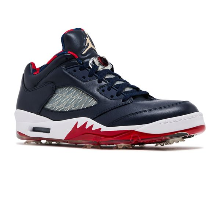 Nike Air Jordan 5 Low Golf 'Obsidian Red' - Image 2