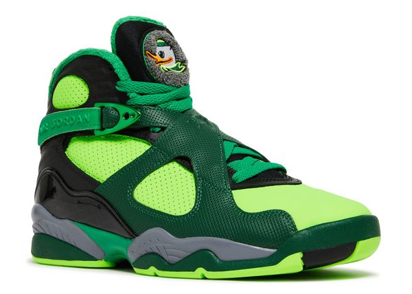 Nike Air Jordan 8 'University of Oregon - Gorge Green' PE - Image 2
