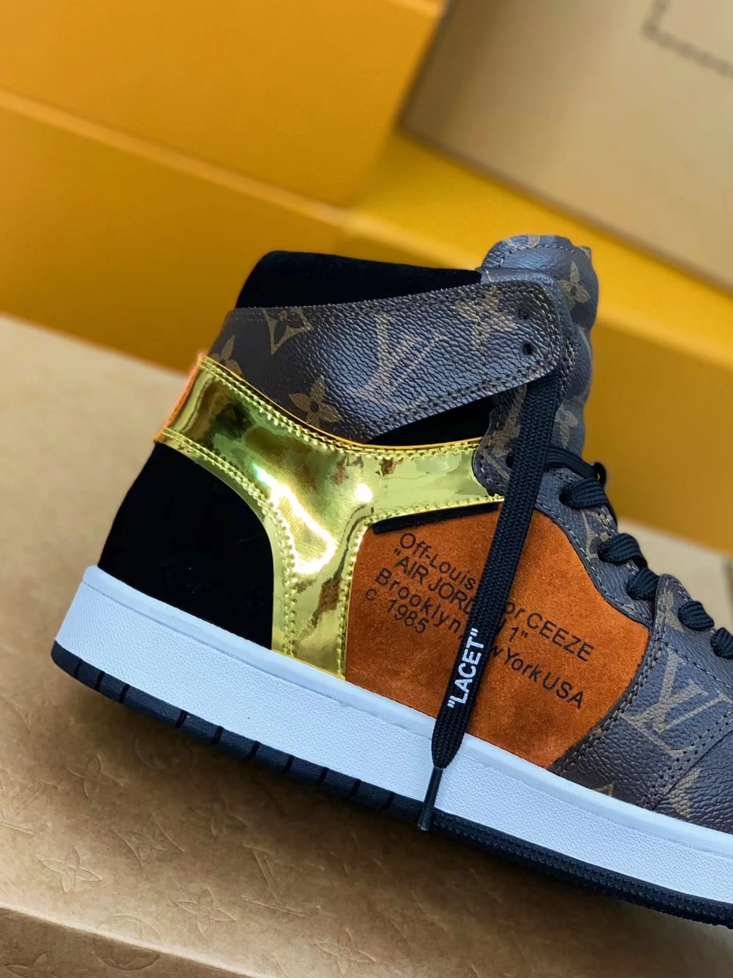Nike Air Jordan 1 x LV – Luxury Earth‑Tone Monogram Edition - Image 6