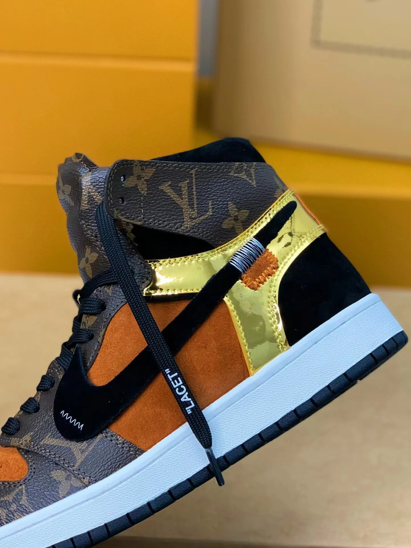 Nike Air Jordan 1 x LV – Luxury Earth‑Tone Monogram Edition - Image 7