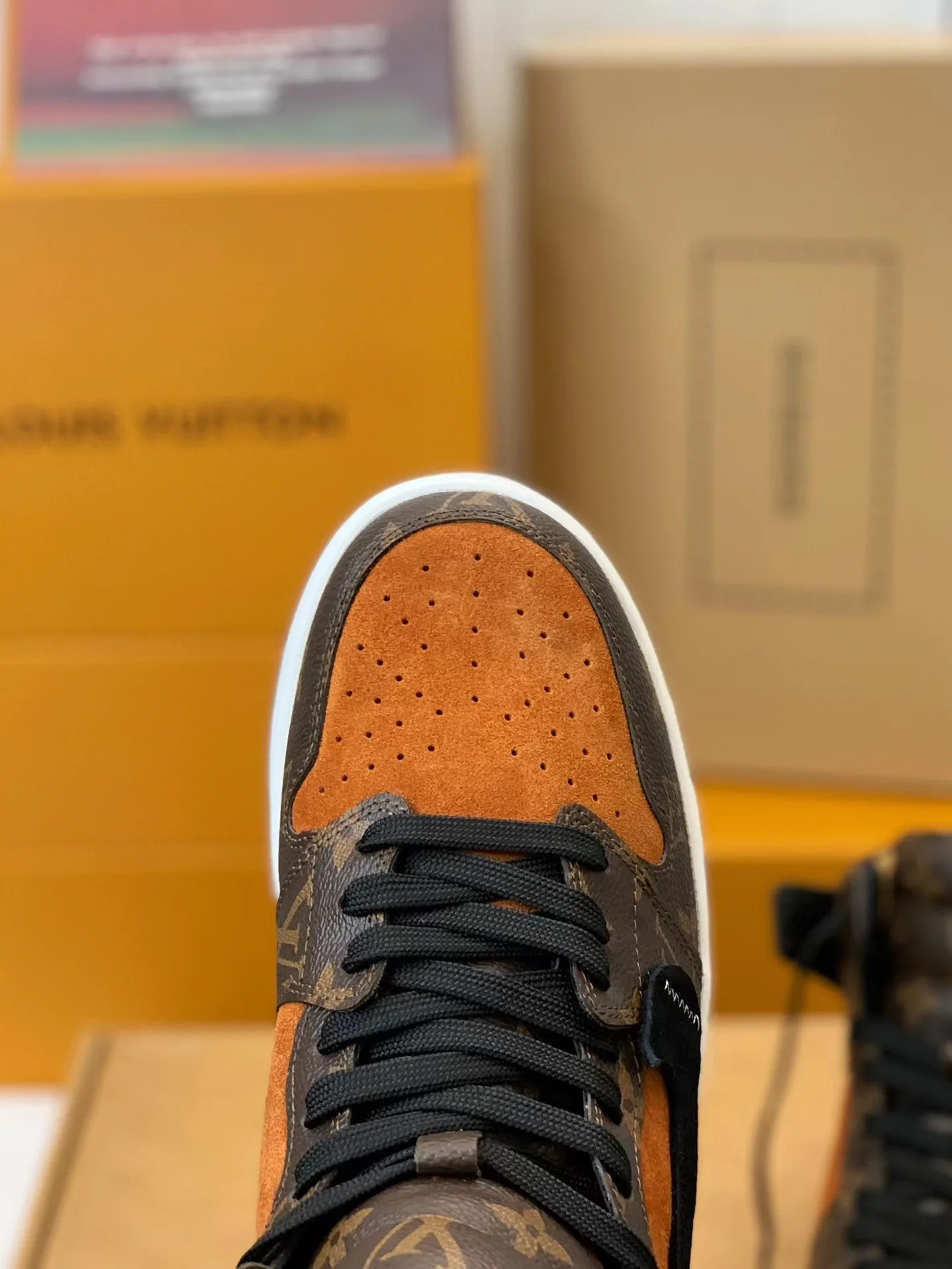 Nike Air Jordan 1 x LV – Luxury Earth‑Tone Monogram Edition - Image 8