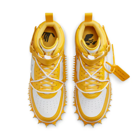 Nike Air Force 1 Mid X Off-White SP Leather 'Varsity Maize' - Image 4