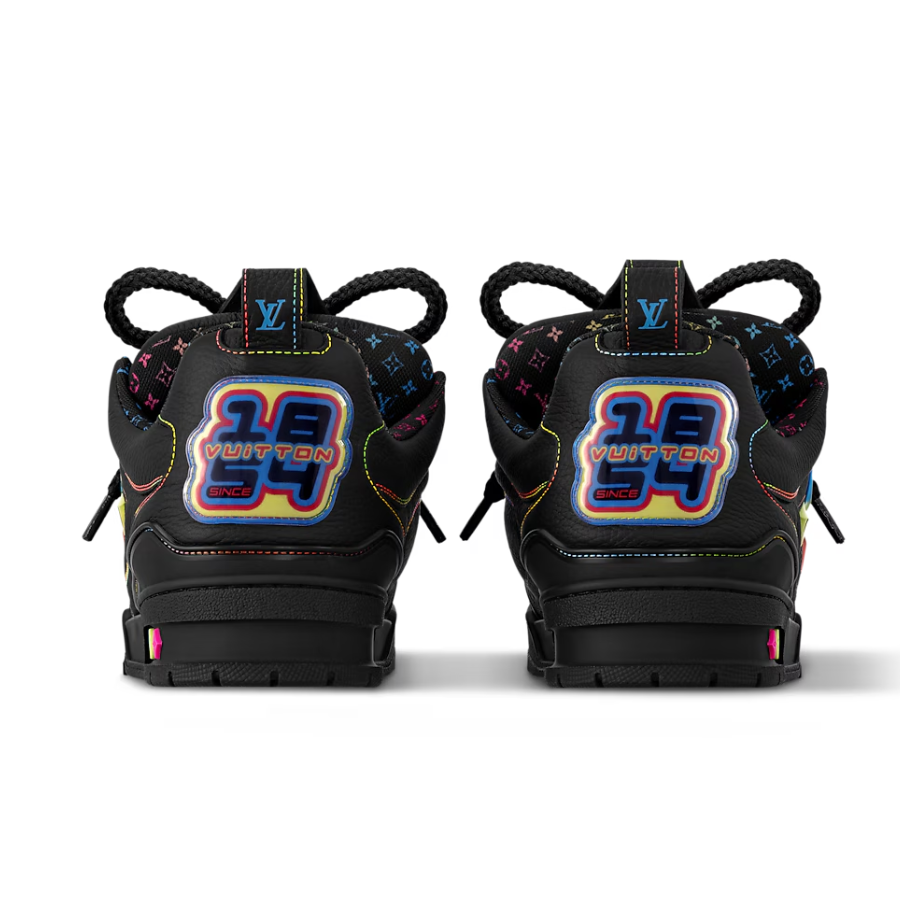 Louis Vuitton LV Skate Sneaker ‘Black Rainbow Monogram Flower’ - Image 4