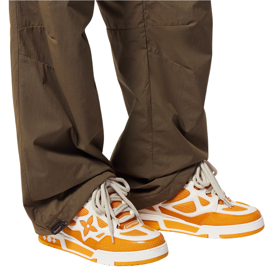 Louis Vuitton LV Skate Sneaker ‘White/Orange Monogram Flower’ - Image 3