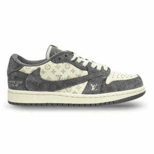 Louis Vuitton x Nike Air Jordan 1 Low "Green Monogram Suede" (Custom)