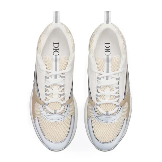 Dior B22 Beige White Calfskin Trainer - Image 4