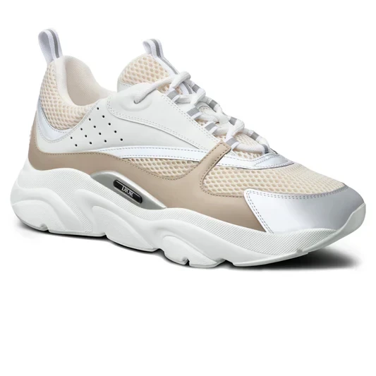 Dior B22 Beige White Calfskin Trainer - Image 2
