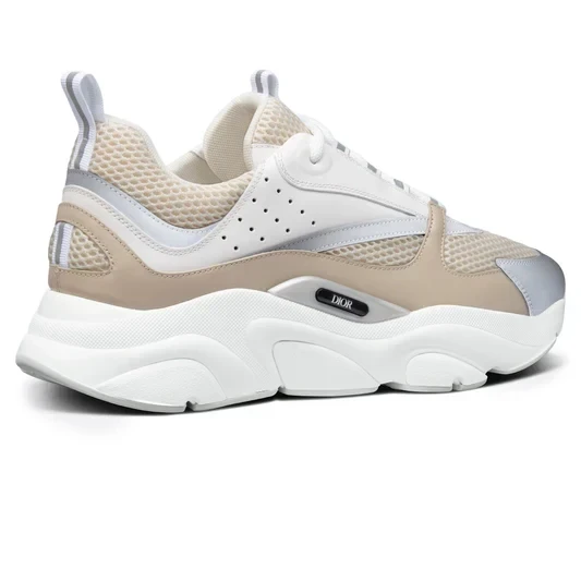 Dior B22 Beige White Calfskin Trainer - Image 3