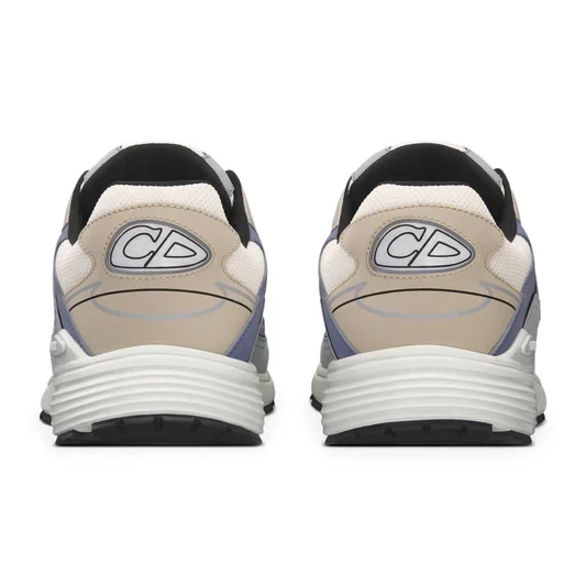 Dior B30 Cream Beige Blue Grey Trainer - Image 4