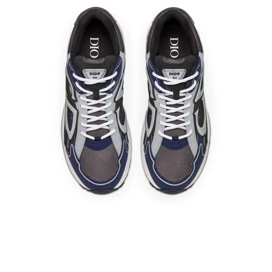 Dior B30 Mesh Black Blue Grey Trainer - Image 4