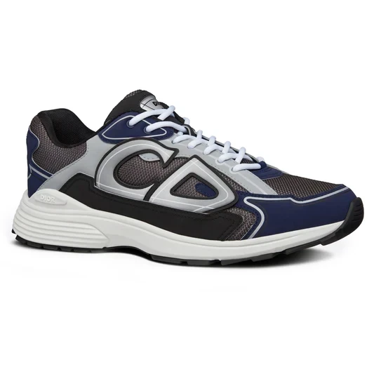 Dior B30 Mesh Black Blue Grey Trainer - Image 2
