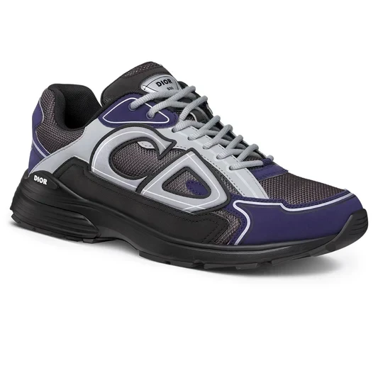 Dior B30 Mesh Blue Black Grey Trainer - Image 2