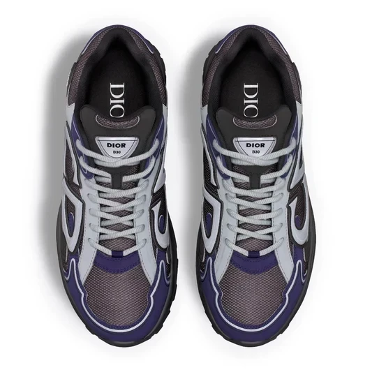 Dior B30 Mesh Blue Black Grey Trainer - Image 3