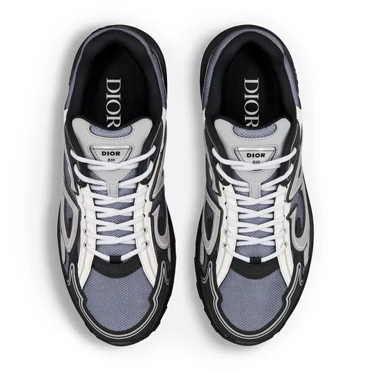 Dior B30 Mesh Blue Grey White Black Trainer - Image 3