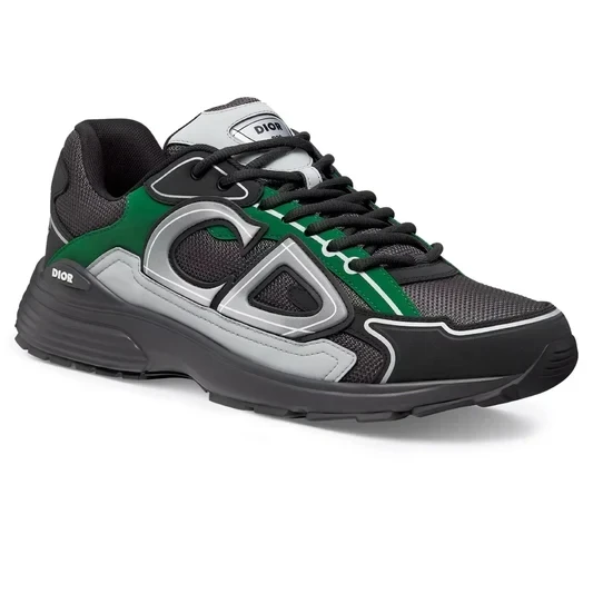Dior B30 Mesh Deep Grey Green Black Trainer - Image 2