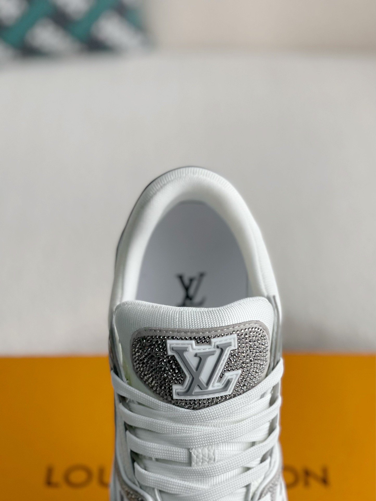 Louis Vuitton LV Trainer Sneaker 'Denim Monogram Grey Diamond' - Image 5