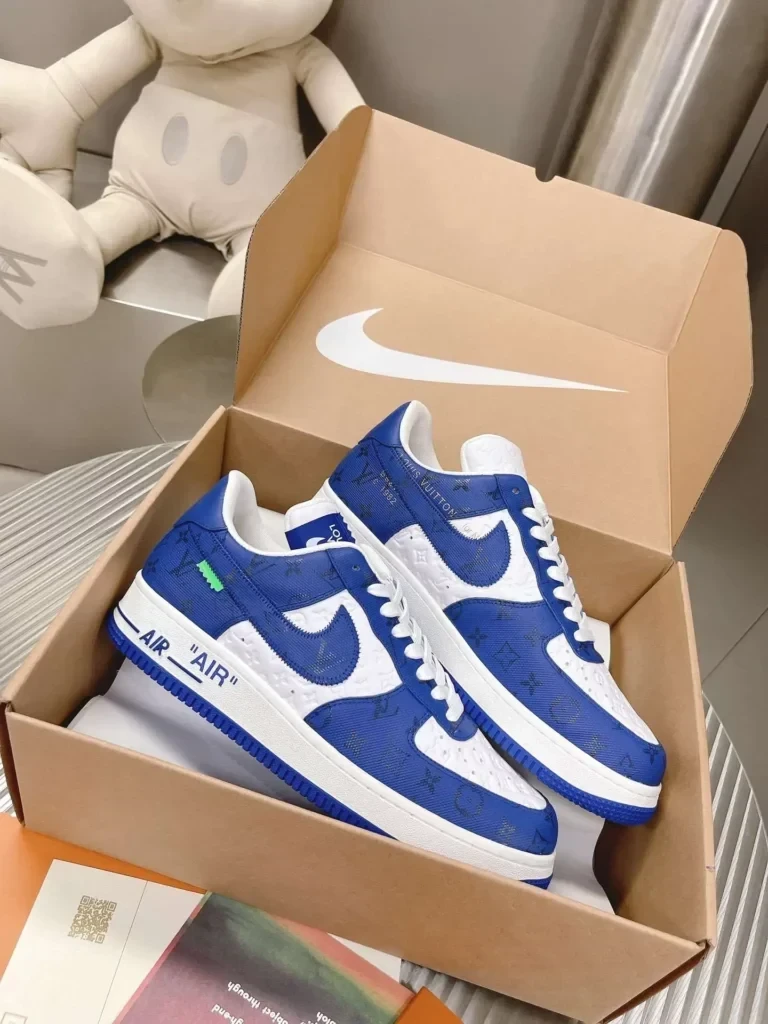 Louis Vuitton x Nike Air Force 1 Low 'By Virgil Abloh White/Blue' - Image 12