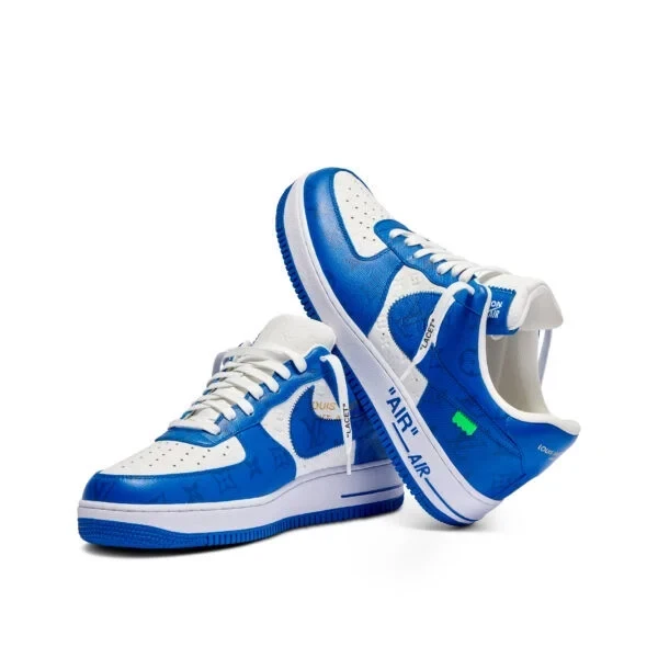 Louis Vuitton x Nike Air Force 1 Low 'By Virgil Abloh White/Blue' - Image 3