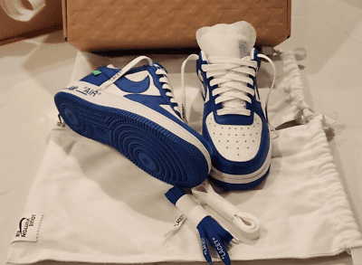 Louis Vuitton x Nike Air Force 1 Low 'By Virgil Abloh White/Blue' - Image 13