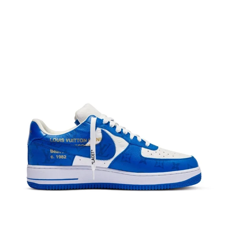 Louis Vuitton x Nike Air Force 1 Low 'By Virgil Abloh White/Blue' - Image 9