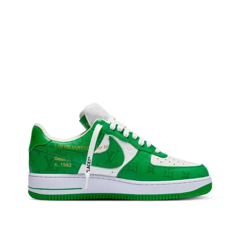 Louis Vuitton x Nike Air Force 1 Low 'By Virgil Abloh White/Green' - Image 6