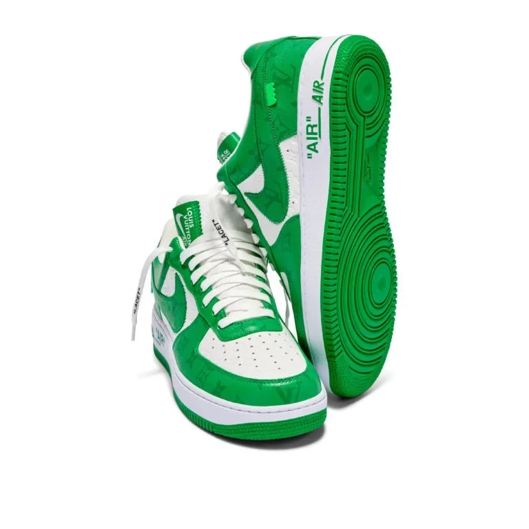 Louis Vuitton x Nike Air Force 1 Low 'By Virgil Abloh White/Green' - Image 4