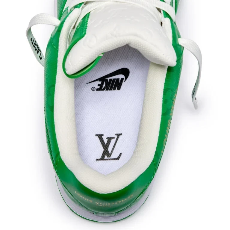 Louis Vuitton x Nike Air Force 1 Low 'By Virgil Abloh White/Green' - Image 7