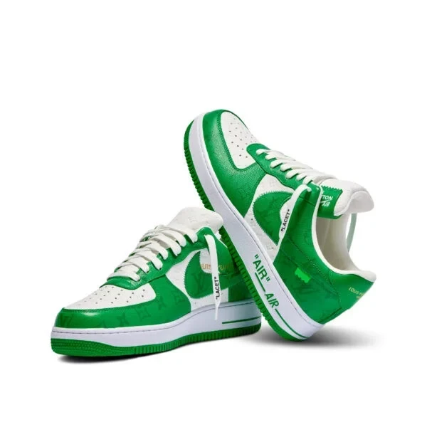 Louis Vuitton x Nike Air Force 1 Low 'By Virgil Abloh White/Green' - Image 3