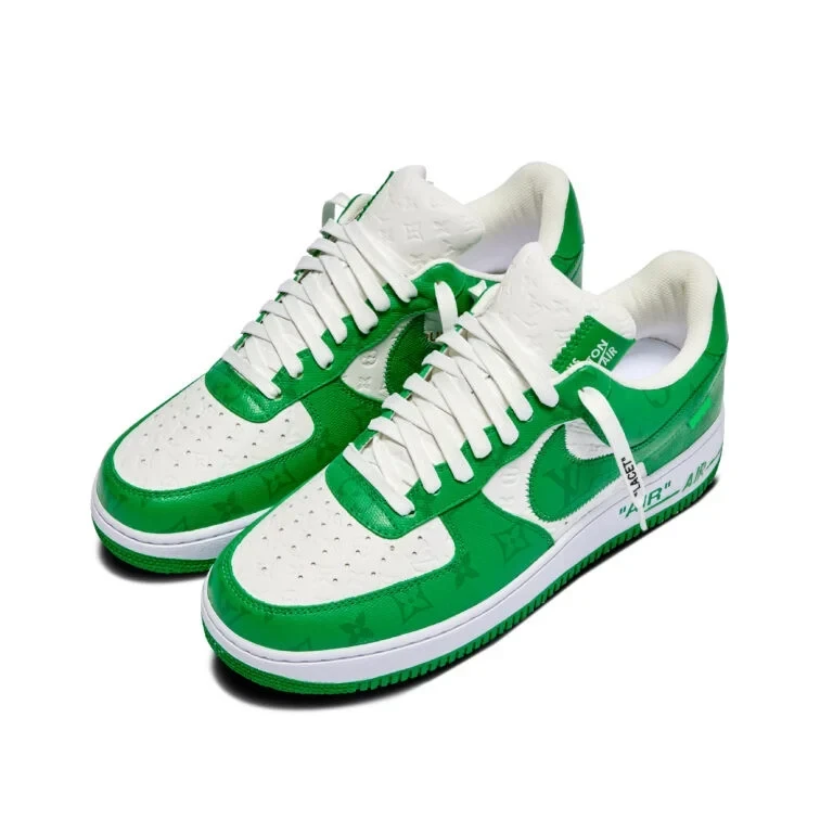 Louis Vuitton x Nike Air Force 1 Low 'By Virgil Abloh White/Green' - Image 5