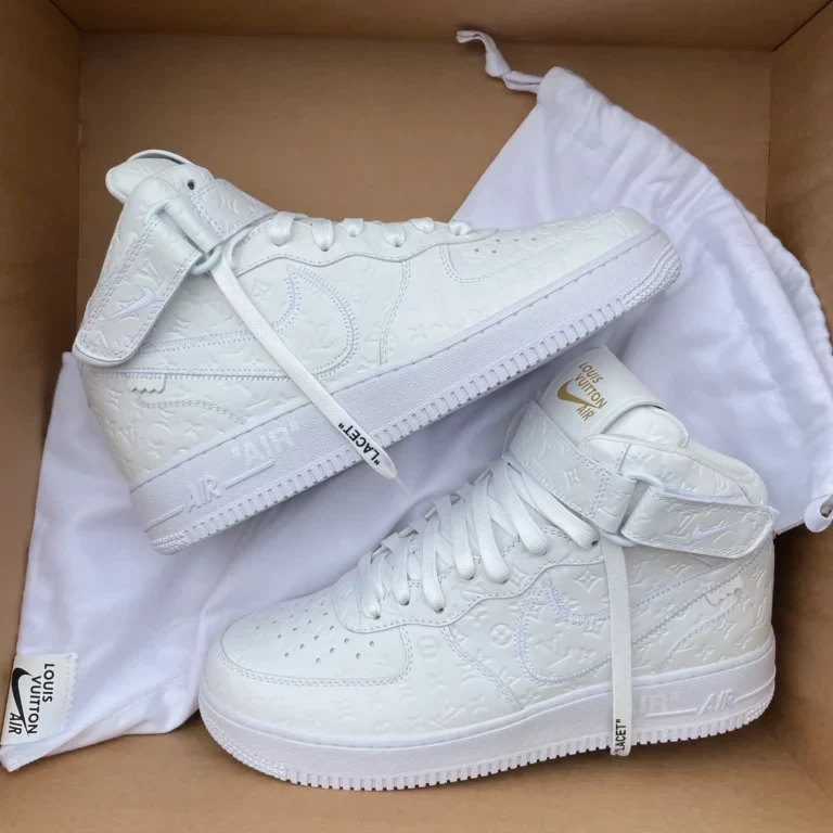 Louis Vuitton x Nike Air Force 1 Mid 'White' - Image 14