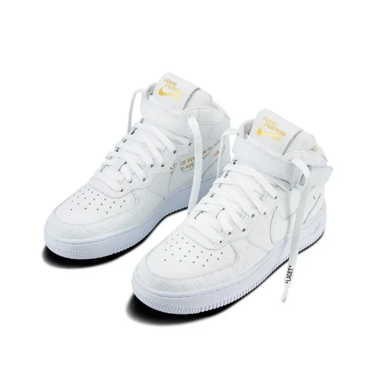 Louis Vuitton x Nike Air Force 1 Mid 'White' - Image 8