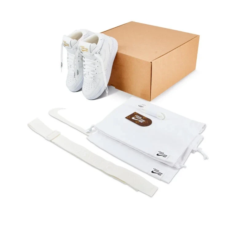 Louis Vuitton x Nike Air Force 1 Mid 'White' - Image 5