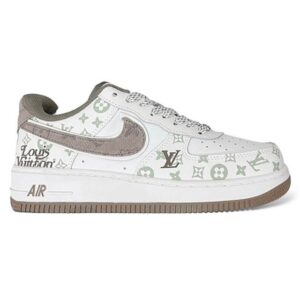 Louis Vuitton x Nike Air Force 1 White Mocha Monogram (Custom)