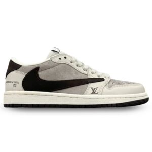 Louis Vuitton x Nike Air Jordan 1 Low "Shadow Grey Suede" (Custom)