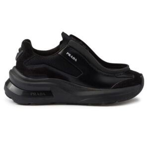 Prada Logo Print Panelled Sneakers