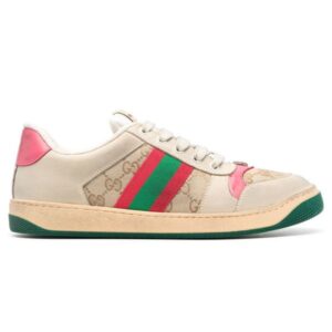 Wms Gucci Screener Distressed Sneakers