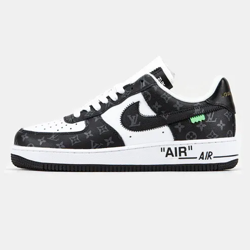 Louis Vuitton x Nike Air Force 1 Low ‘Virgil Abloh – Black White Monogram’ - Image 9