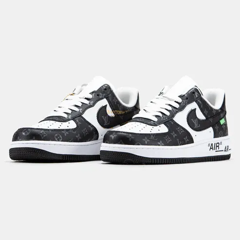 Louis Vuitton x Nike Air Force 1 Low ‘Virgil Abloh – Black White Monogram’ - Image 3